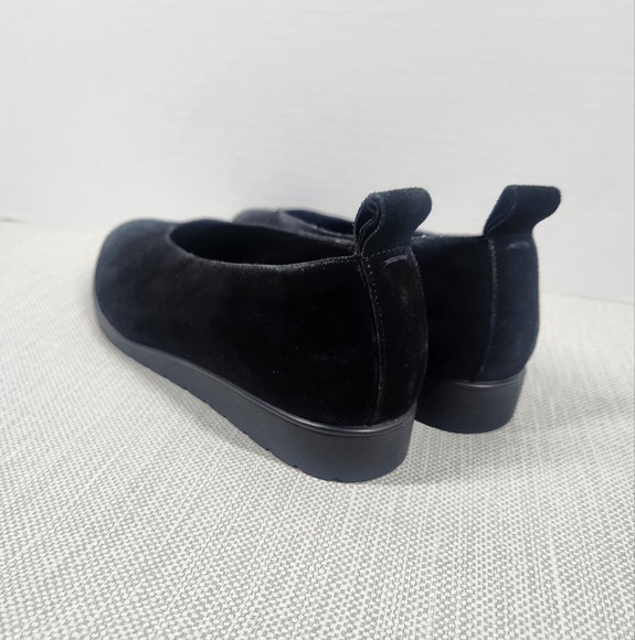 Eileen Fisher humor size 9.5 black suede wedge flats - Picture 6 of 13